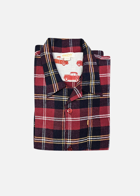 Full Sleeves Red Checked Shirt